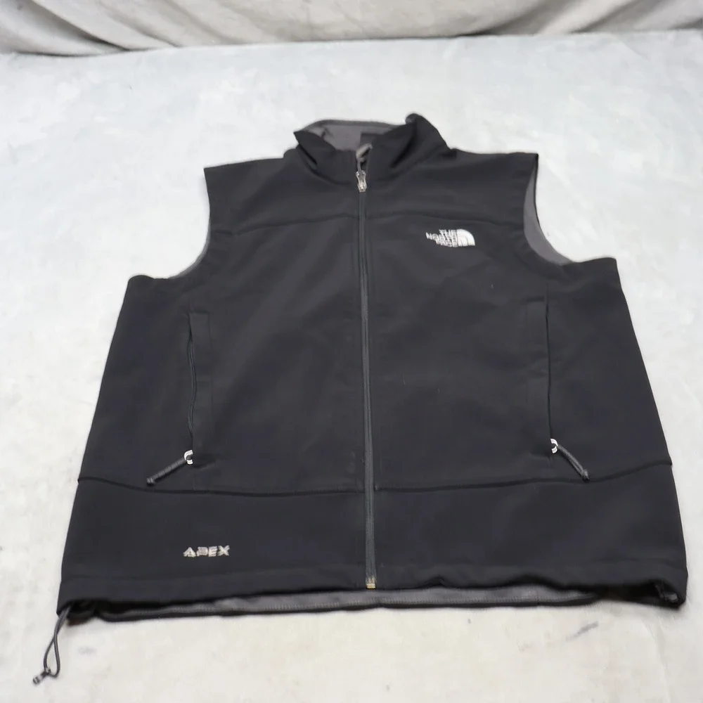 North Face Vest Men Medium Black‎ Apex Softshell Fleece Lined Gorpcore Hiking